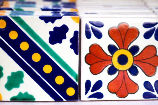 istock Colorful Geometric-Floral Mexican Tiles Lined Up 639955212