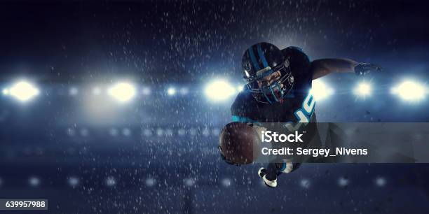 American Football Player Mixed Media Stock Photo - Download Image Now - Three Dimensional, Composite Image, Sport