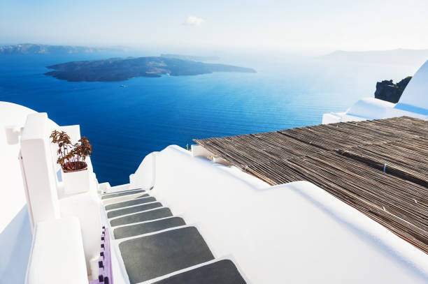 istock White architecture on Santorini island, Greece. 639960372