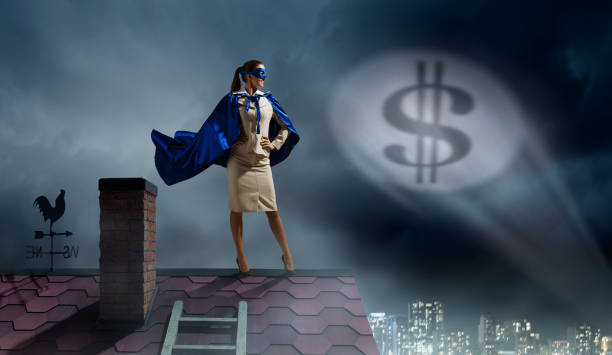 istock Strong and powerful as super hero . Mixed media 639962048
