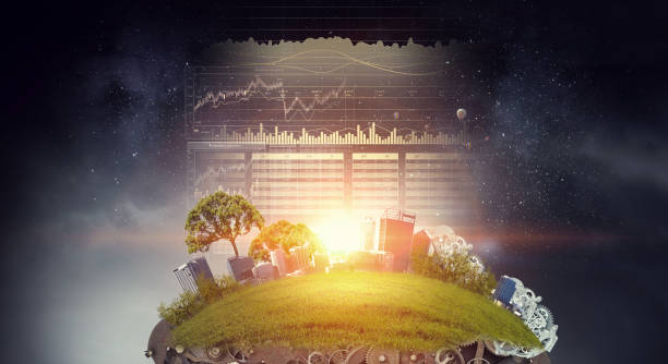 istock Business center background . Mixed media 639962692