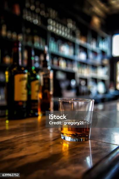 Irish Whiskey Stock Photo - Download Image Now - Whiskey, Alcohol - Drink, Bar Counter