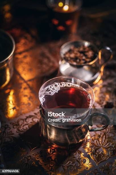 Black Tea In A Glass Cup Stock Photo - Download Image Now - Black Tea, Cup, Vertical
