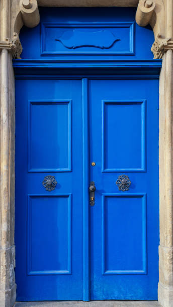 istock Traditional european facade with entance door 639965770