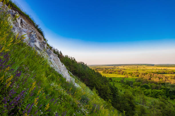 cuesta escarpada de la montaña de la tiza - piny fotografías e imágenes de stock