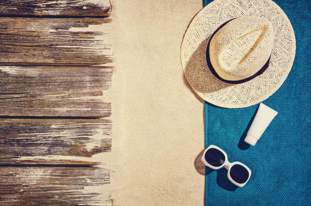 istock Top view of sandy beach. Background with copy space 639967892