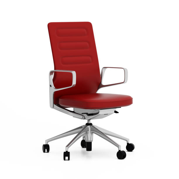 istock Isolated red leather office chair 639970824