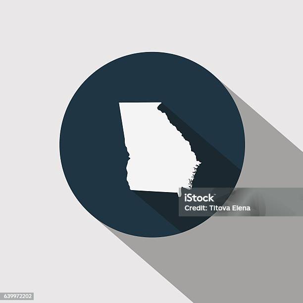 Map Of The Us State Georgia Stock Illustration - Download Image Now - Art, Art And Craft, Cartography