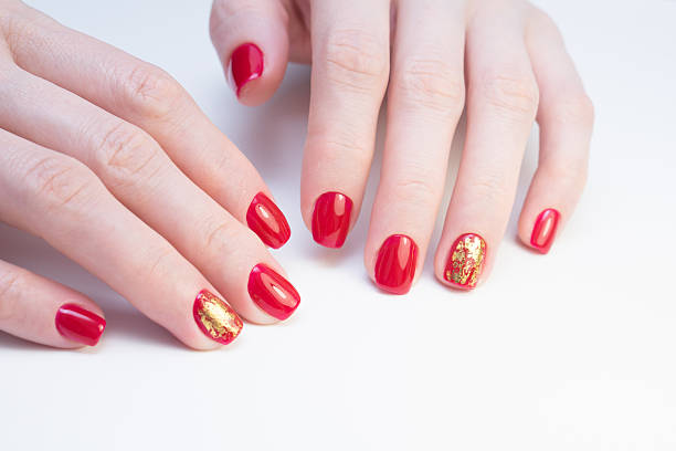 istock Perfect manicure and natural nails. Attractive modern nail art design. 639972790
