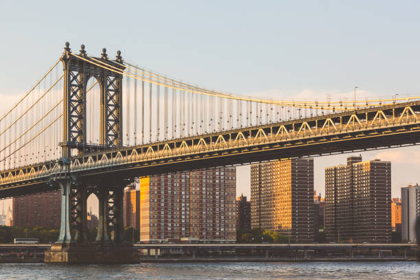istock Manhattan Bridge in New York at sunset 639974546