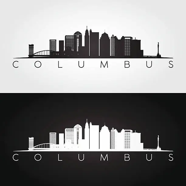 Vector illustration of Columbus USA skyline