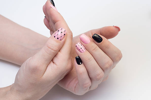 istock Perfect manicure and natural nails. Attractive modern nail art design. 639976156
