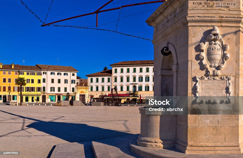 Central square in Palmanova landmarks view, Central square in Palmanova landmarks view, Friuli-Venezia Giulia region of Italy Palmanova Stock Photo