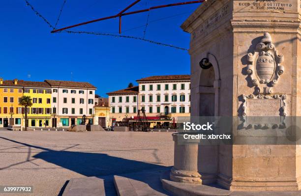 Central Square In Palmanova Landmarks View Stock Photo - Download Image Now - Palmanova, Waterfront, Architectural Dome