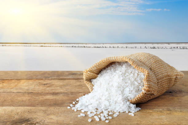 Sea salt in sack