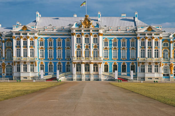 푸쉬킨의 캐서린 궁전, 차르스코예 셀로, 러시아 - catherine palace 뉴스 사진 이미지