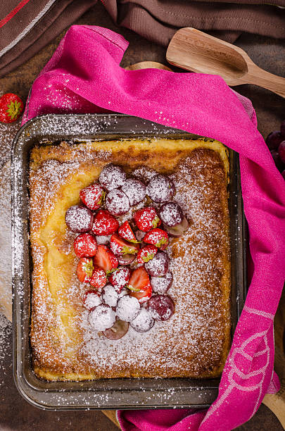 istock Pancake cooking in a plate with fruit 639980688