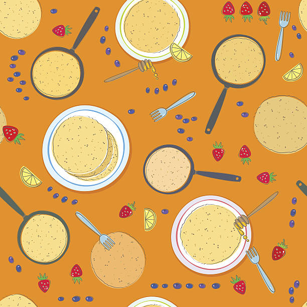 pancake seamless pattern - 懺悔星期二 幅插畫檔、美工圖案、卡通及圖標