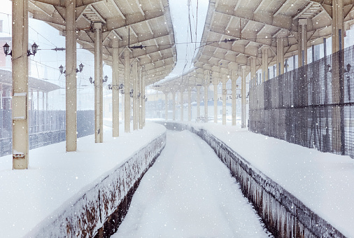Sirkeci Train Station on a snowy day