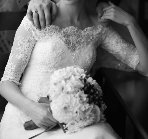 istock Wedding couple, young groom and bride 639982702