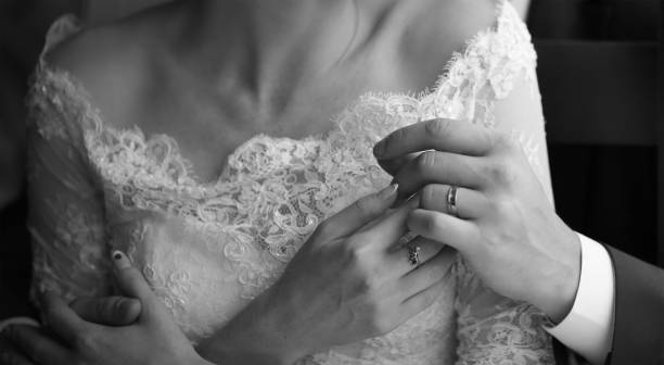 istock Wedding couple, young groom and bride 639982786
