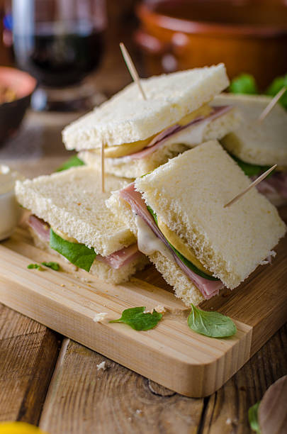 istock Bio sandwich with mayo, cheese and ham 639986062