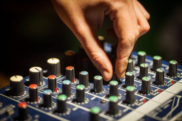 istock Mixer desk detail 639992588