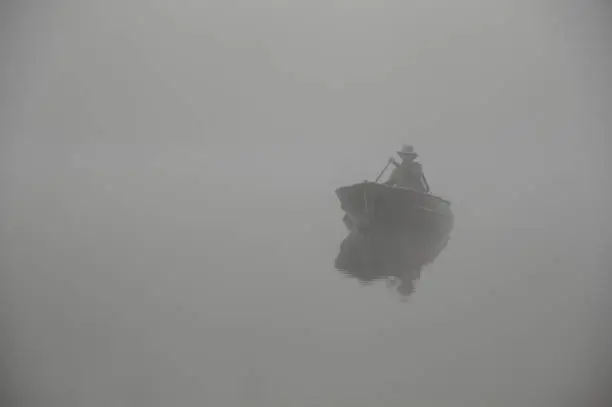 Photo of fisherman returning