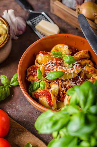 istock Homemade tortellini with tomato sauce 639994158