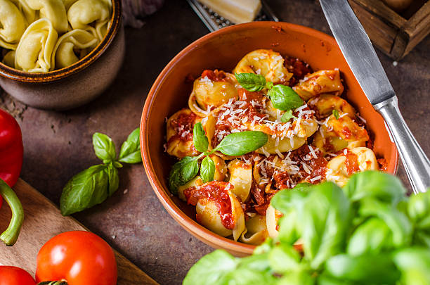 istock Homemade tortellini with tomato sauce 639994222