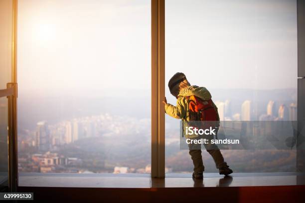 Little Boy Walking On A Observation Deck Stock Photo - Download Image Now - Baby - Human Age, One Person, Outdoors