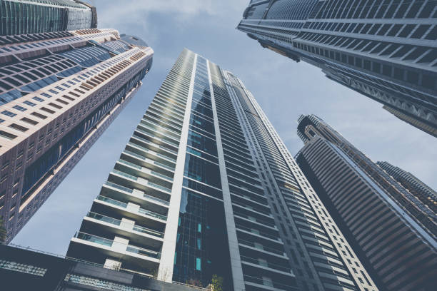 istock Dubai skyline at summer time. 639997814