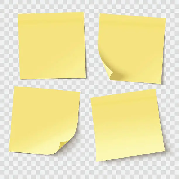 Vector illustration of vector sticky notes