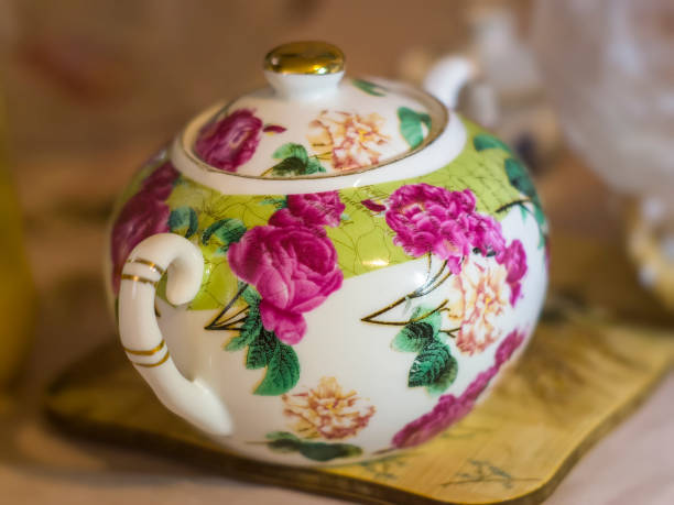 istock Beautiful sugar bowl on the table 640004730