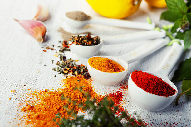 istock Herbs and spices selection, close up 640005370