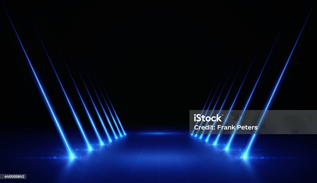light stripes 3D rendering of a presentation background Stage - Performance Space Stock Photo