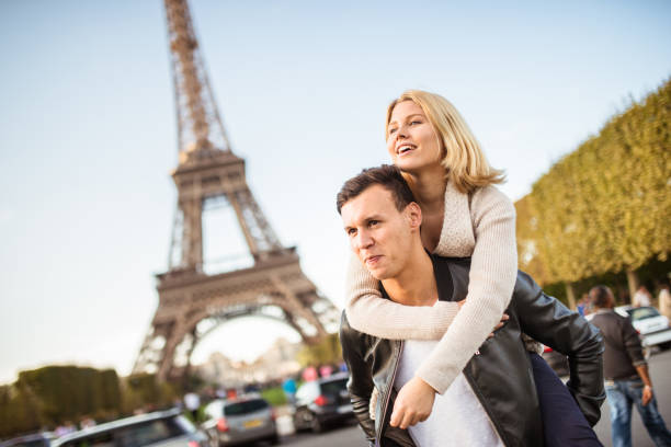istock romantic couple enjoying the sunset on Paris 640007312