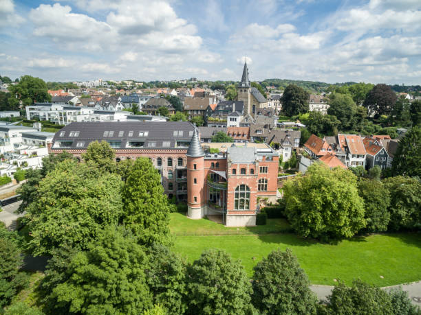 Skyline of Essen-Kettwig Skyline of Essen-Kettwig, Germany essen germany stock pictures, royalty-free photos & images