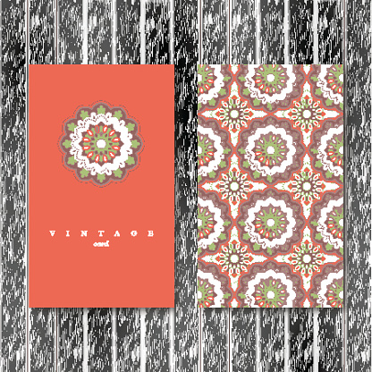 Set of cards, flyers, brochures, templates with hand drawn mandala pattern. Vintage decorative elements in oriental style. Indian, asian, arabic, islamic, ottoman motif.Vector illustration.Set of cards, flyers, brochures, templates with hand drawn flower mandala pattern. Vintage decorative elements, oriental design. Indian, asian, arabic, islamic, ottoman motif.Vector illustration.