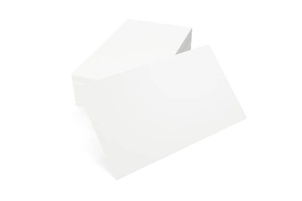 istock Stack of blank business card on white background. 3d rendering 640012988