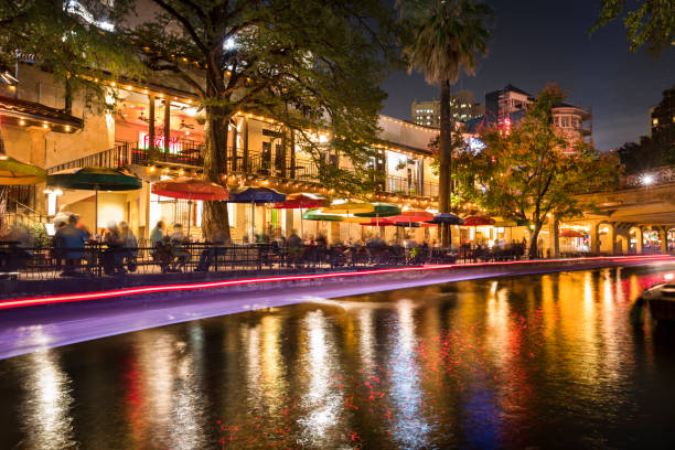 istock San Antonio Riverwalk canal at night 640014436