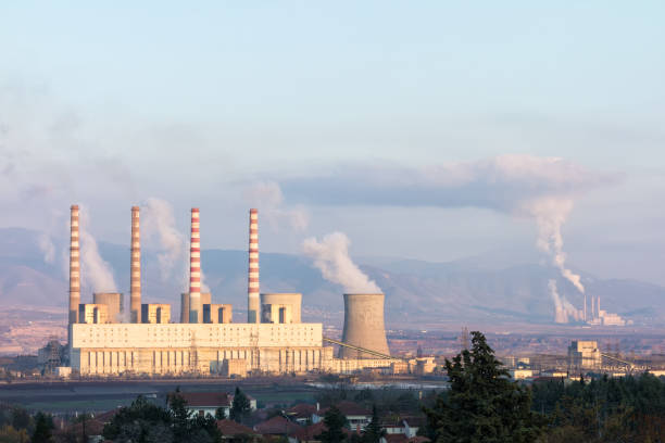 istock Old coal power station close to a village 640015146