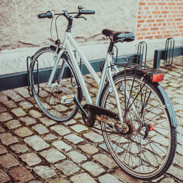 istock vintage city bicycle in Copenhagen 640021320