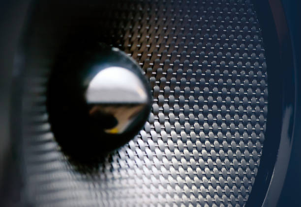 Hi FI Bass speaker behind grille cover