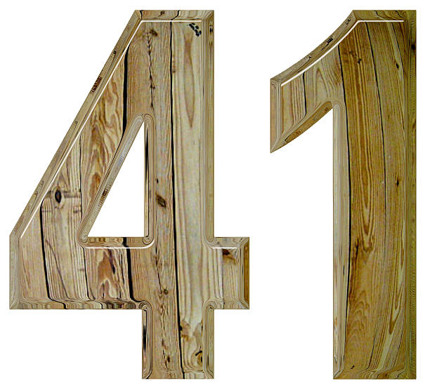 istock Numeral 41, forty one, isolated on white background, 3d render 640022014