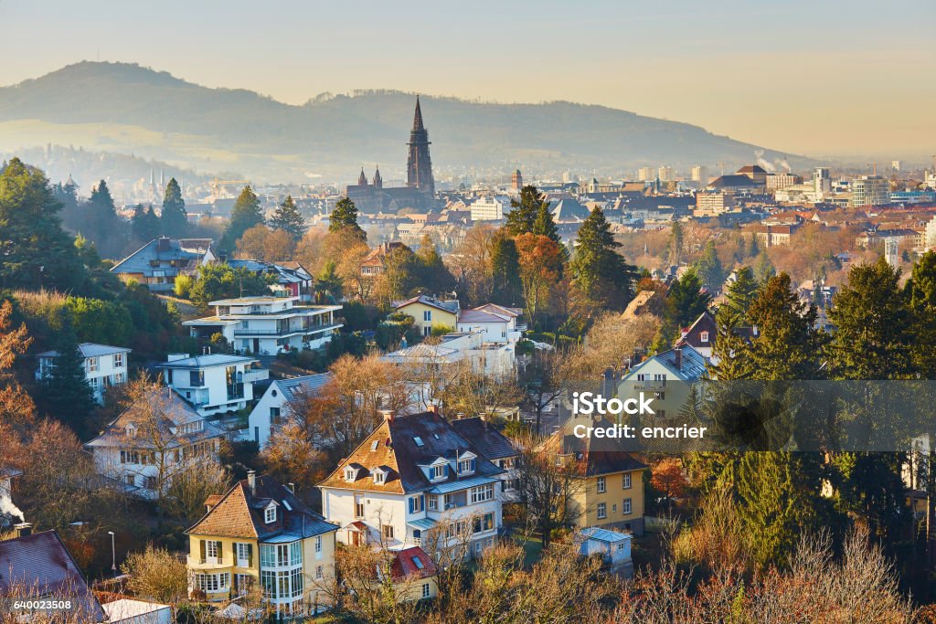 Panorama von Freiburg im Breisgau - Lizenzfrei Freiburg im Breisgau Stock-Foto