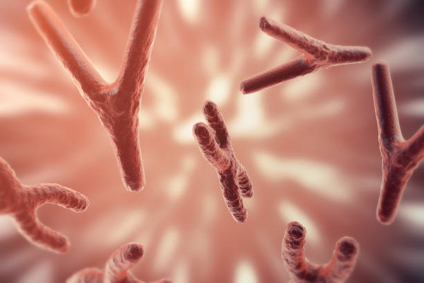 istock Science background with Chromosomes. Medicine scientific concept. 3d rendering 640023916