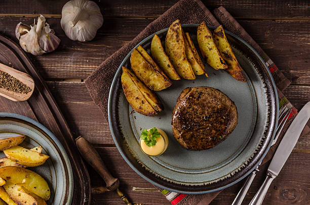 istock Steak with pepper sauce and mushrooms 640026060