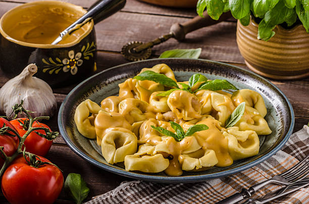 istock Tortellini with cheese sauce 640026166