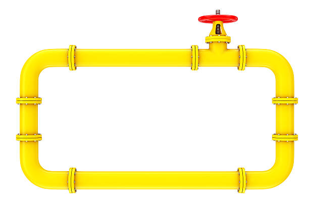 istock Gas Pipes and Valve. 3d Rendering 640026654